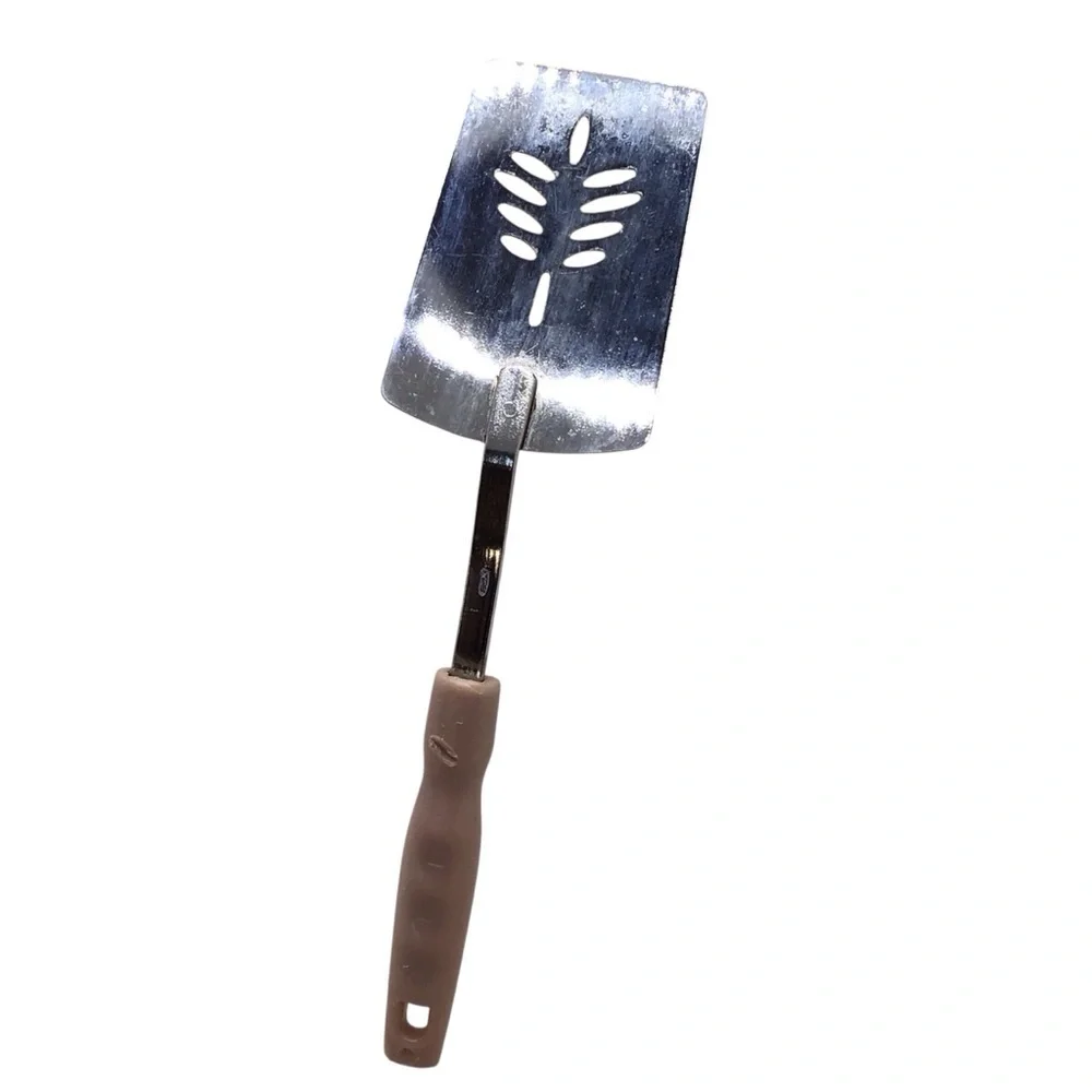 Vintage Korea Pink Slotted Spatula Turner Kitchen Utensil 11” Mauve Retro